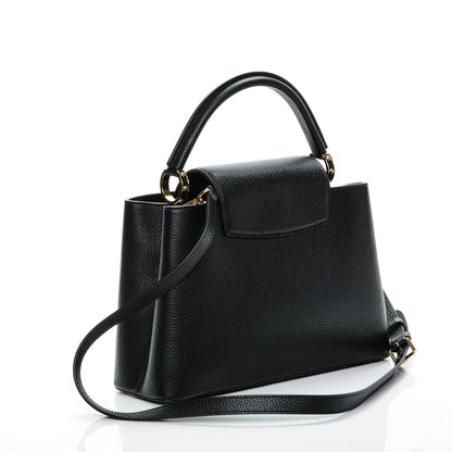 Louis Vuitton Taurillon Mechanical Flowers Capucines PM Black 3 of 6