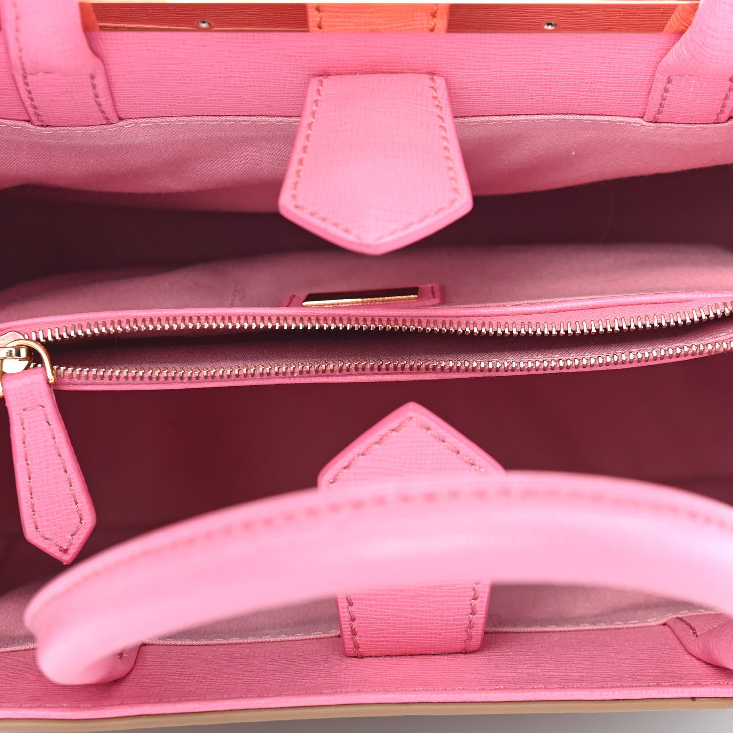 Fendi Vitello Elite Monster Petite 2Jours Tote Cuoio Lollypop Multicolor 4 of 7