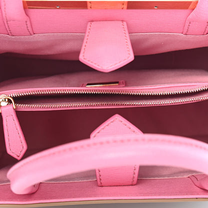 Fendi Vitello Elite Monster Petite 2Jours Tote Cuoio Lollypop Multicolor 4 of 7