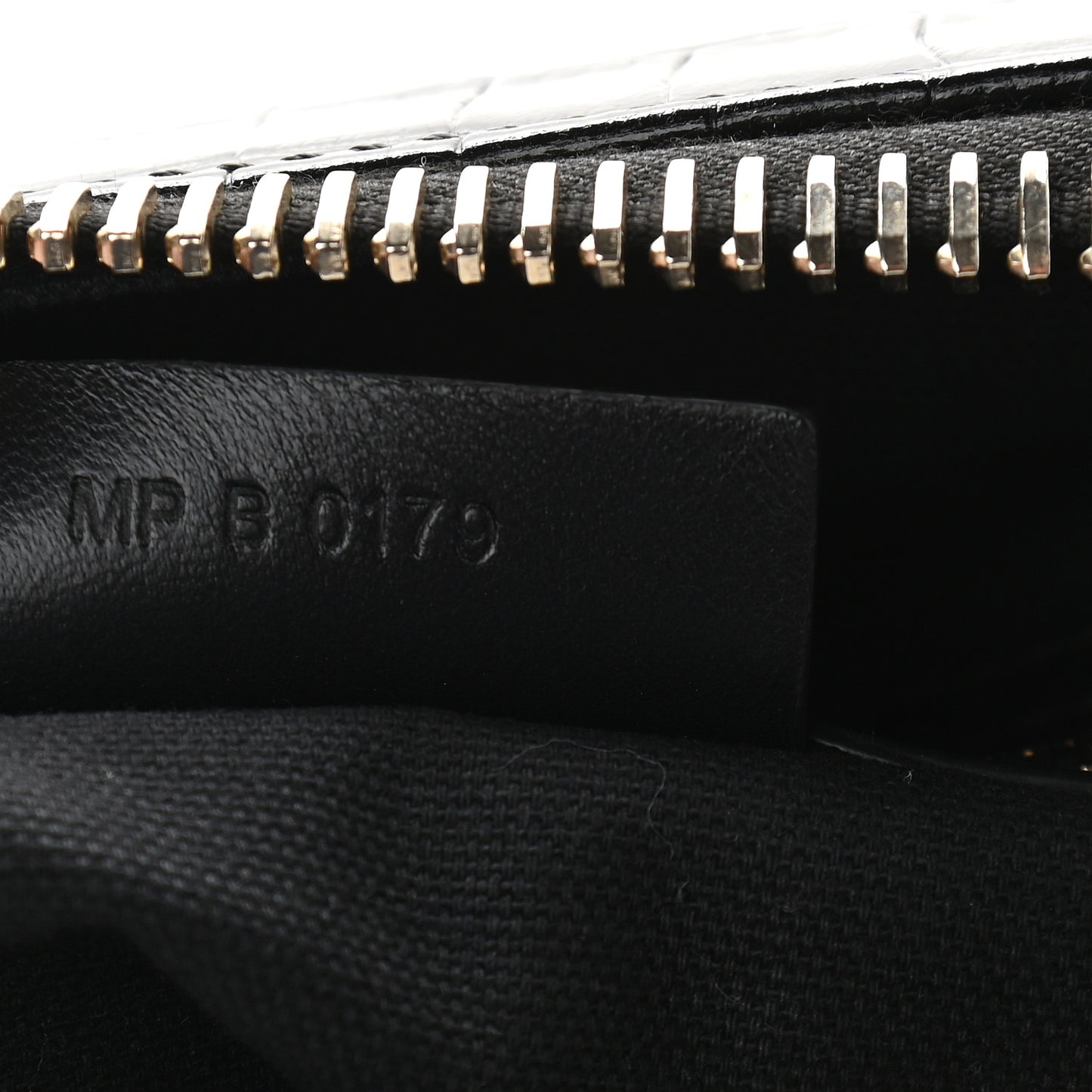 Calfskin Crocodile Embossed Small Antigona Black