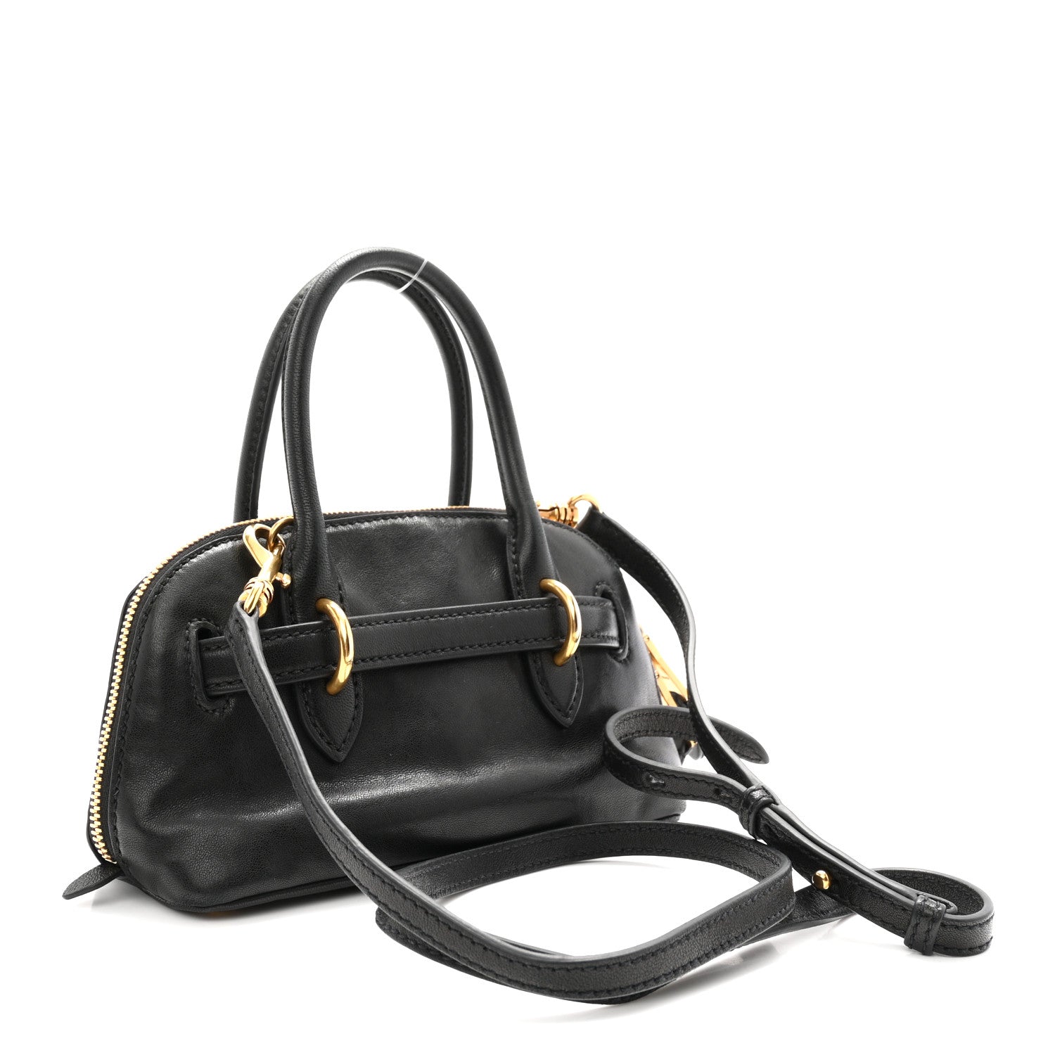 Miu Miu Nappa Mini Aventure Bag Black 3 of 9