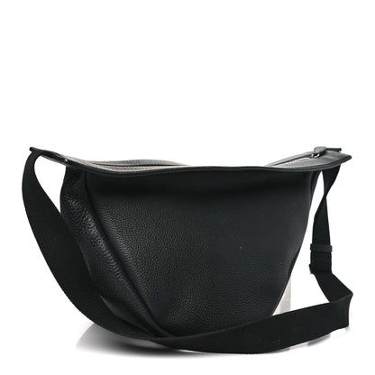 The Row Grained Calfskin Large Slouchy Banana Bag Black 3 of 9