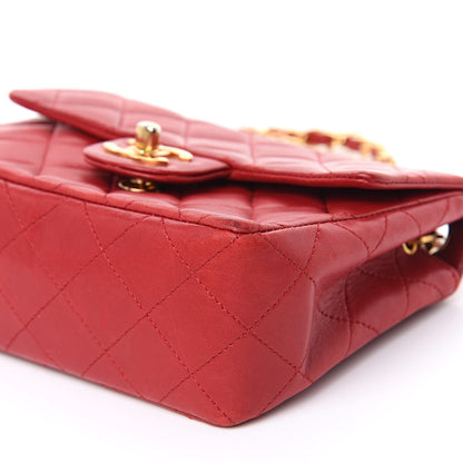 Chanel Lambskin Quilted Mini Square Flap Red 10 of 16