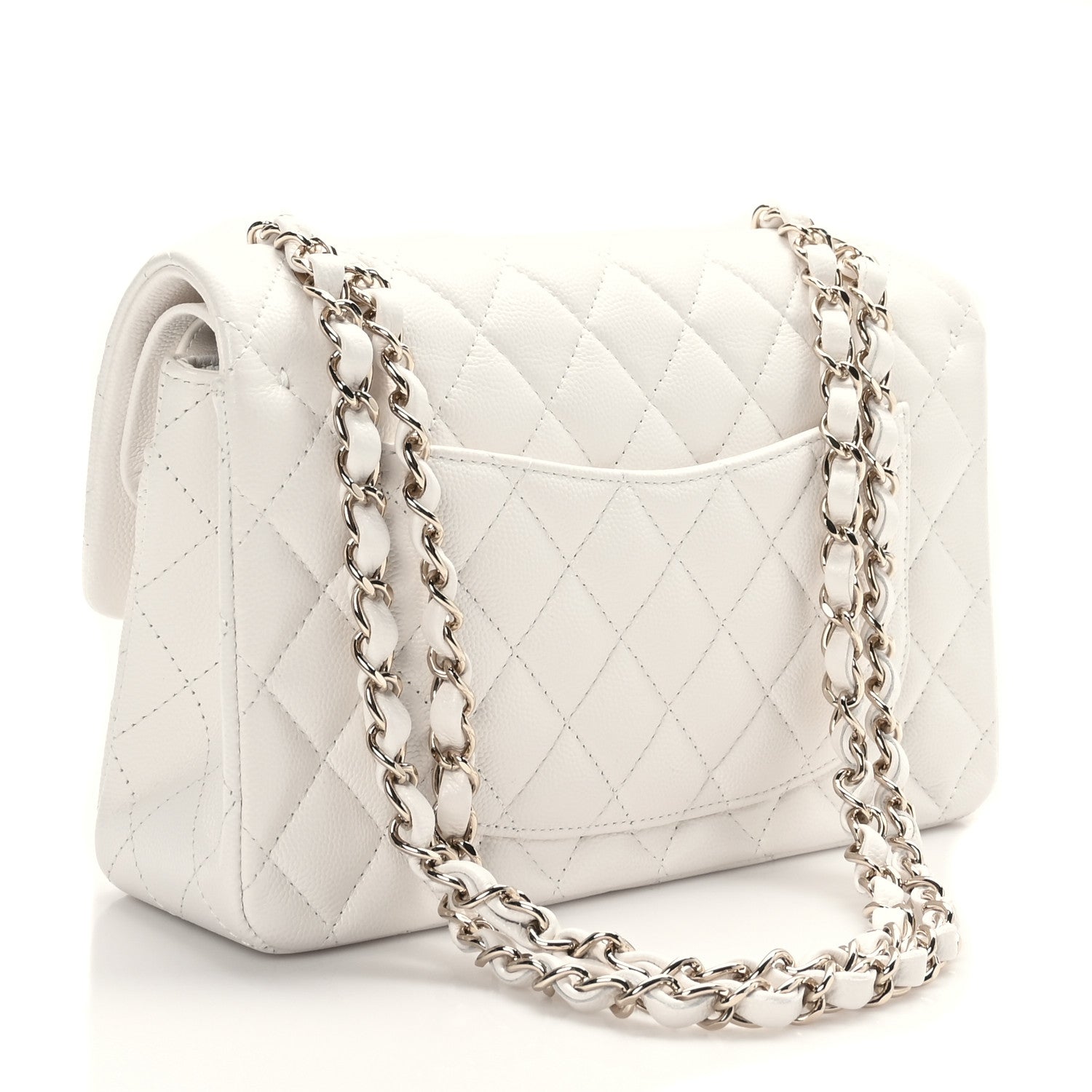 Chanel Caviar Quilted Small Double Flap White 3 of 9