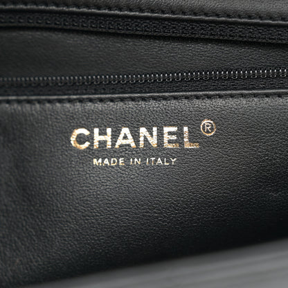 Chanel Lambskin Quilted Pearl CC Flap Clutch Black 6 of 11