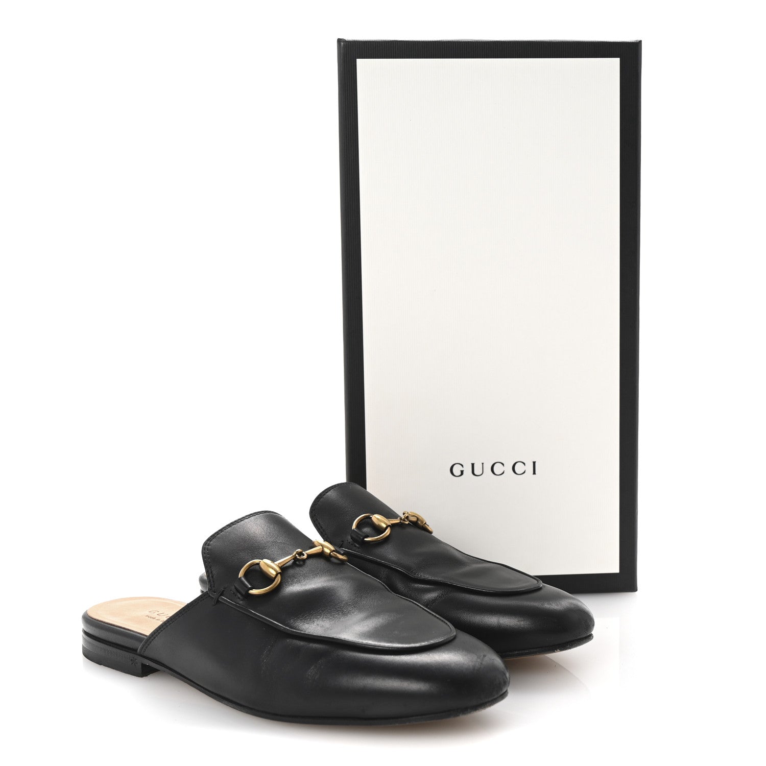 Gucci Calfskin Womens Princetown Slippers 36.5 Black 10 of 10