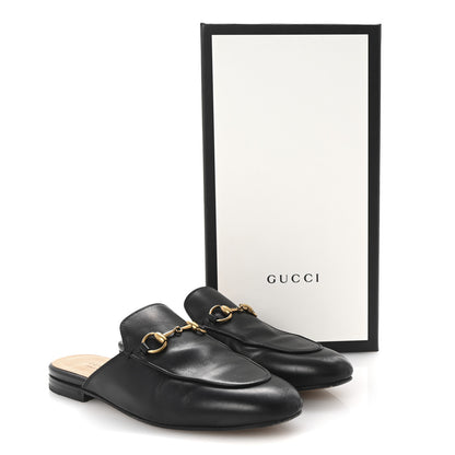 Gucci Calfskin Womens Princetown Slippers 36.5 Black 10 of 10