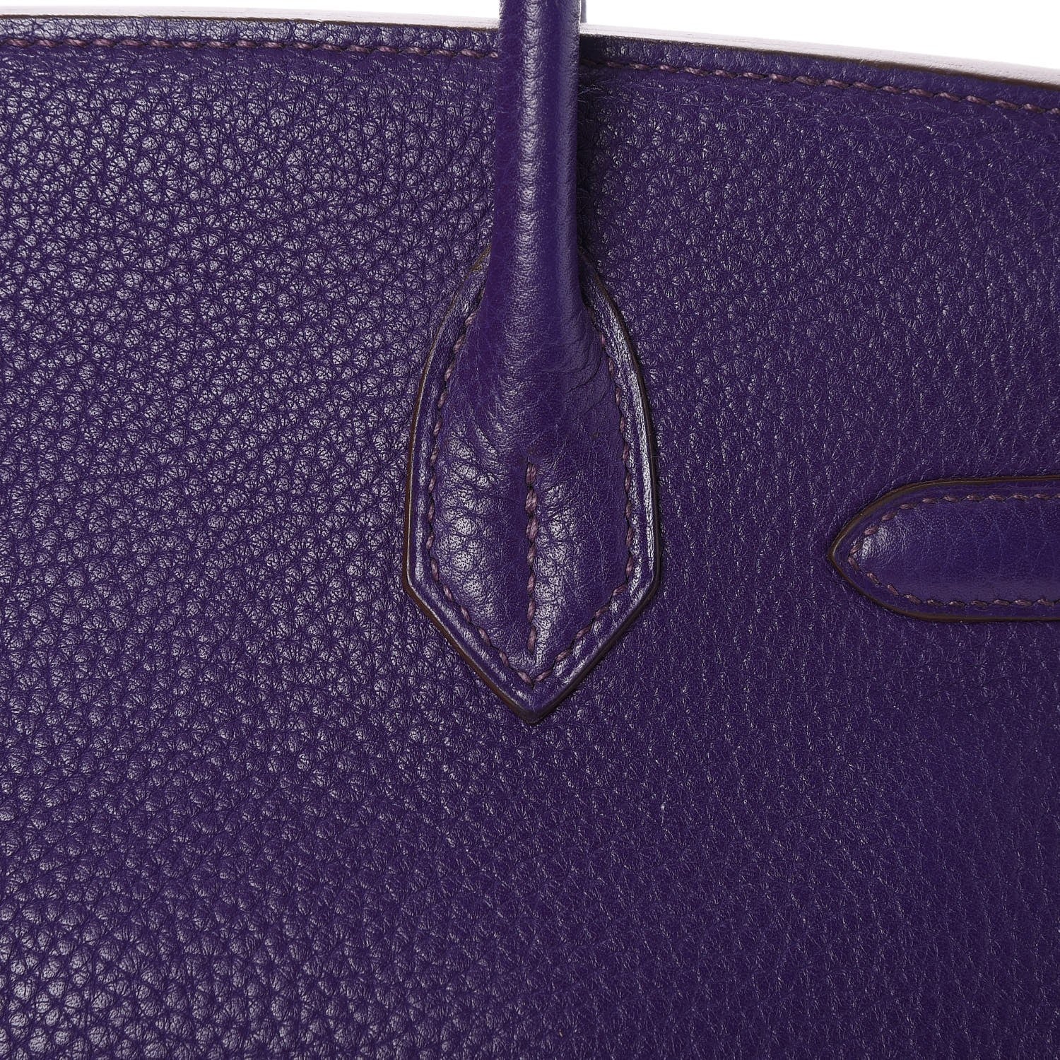 Hermes Taurillon Clemence Birkin 30 Iris 28 of 33