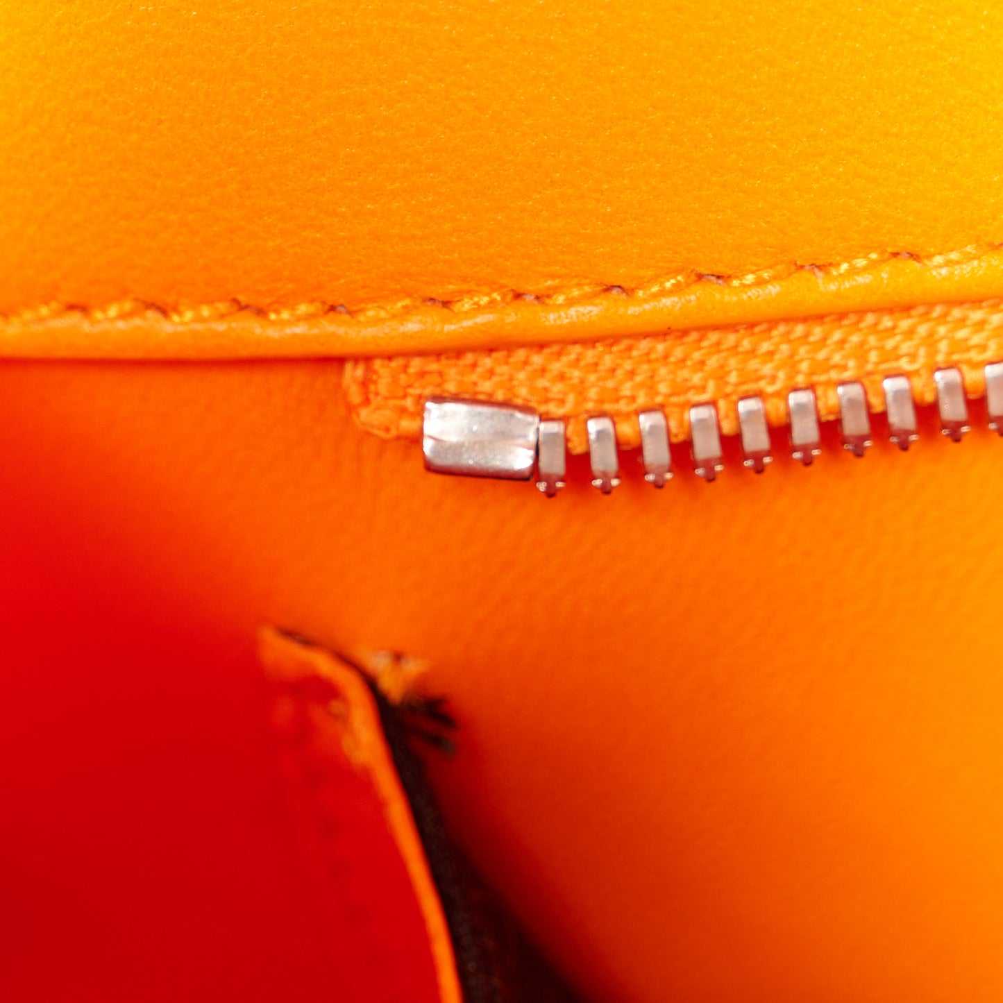 Shiny Calfskin Crocodile Embossed Small Hourglass Top Handle Bag Pop Orange