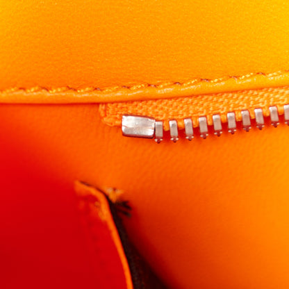 Balenciaga Shiny Calfskin Crocodile Embossed Small Hourglass Top Handle Bag Pop Orange 12 of 12