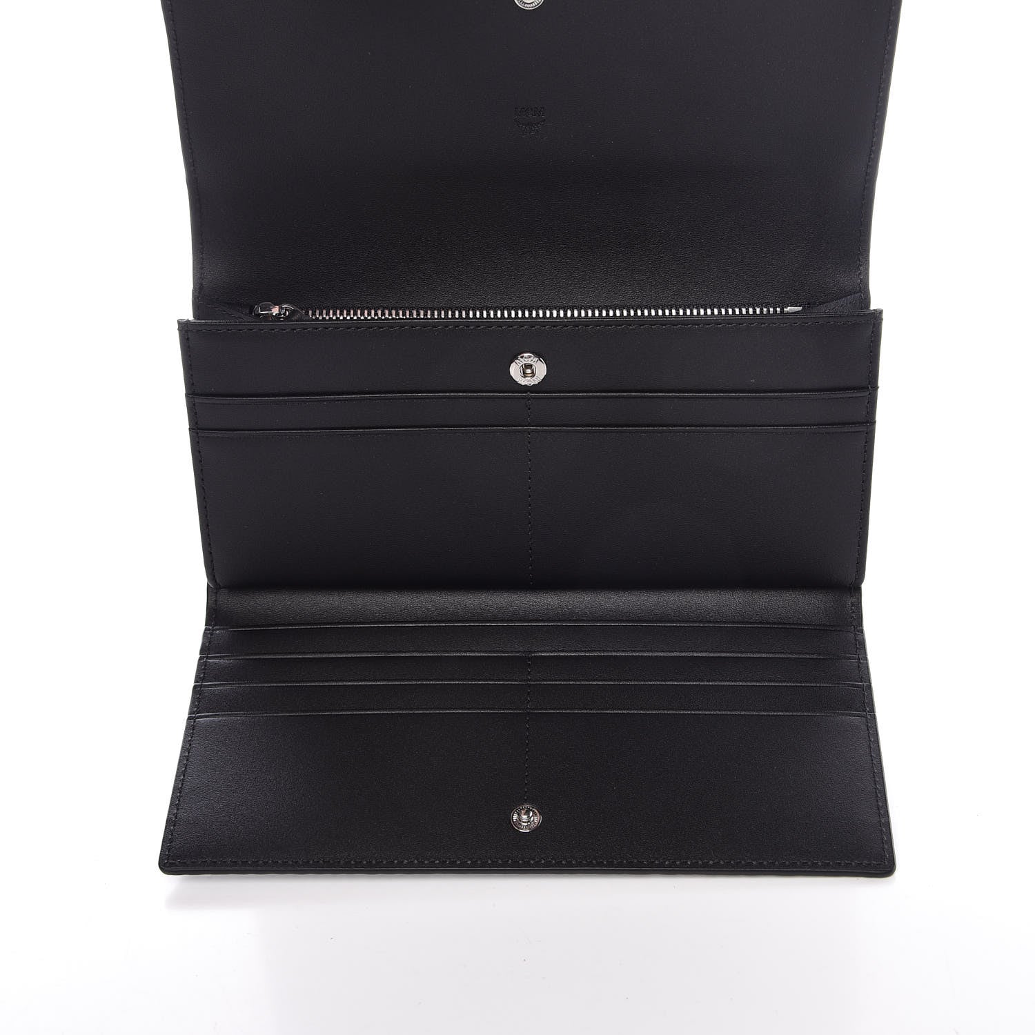 MCM Visetos Continental Flap Wallet Black 6 of 9