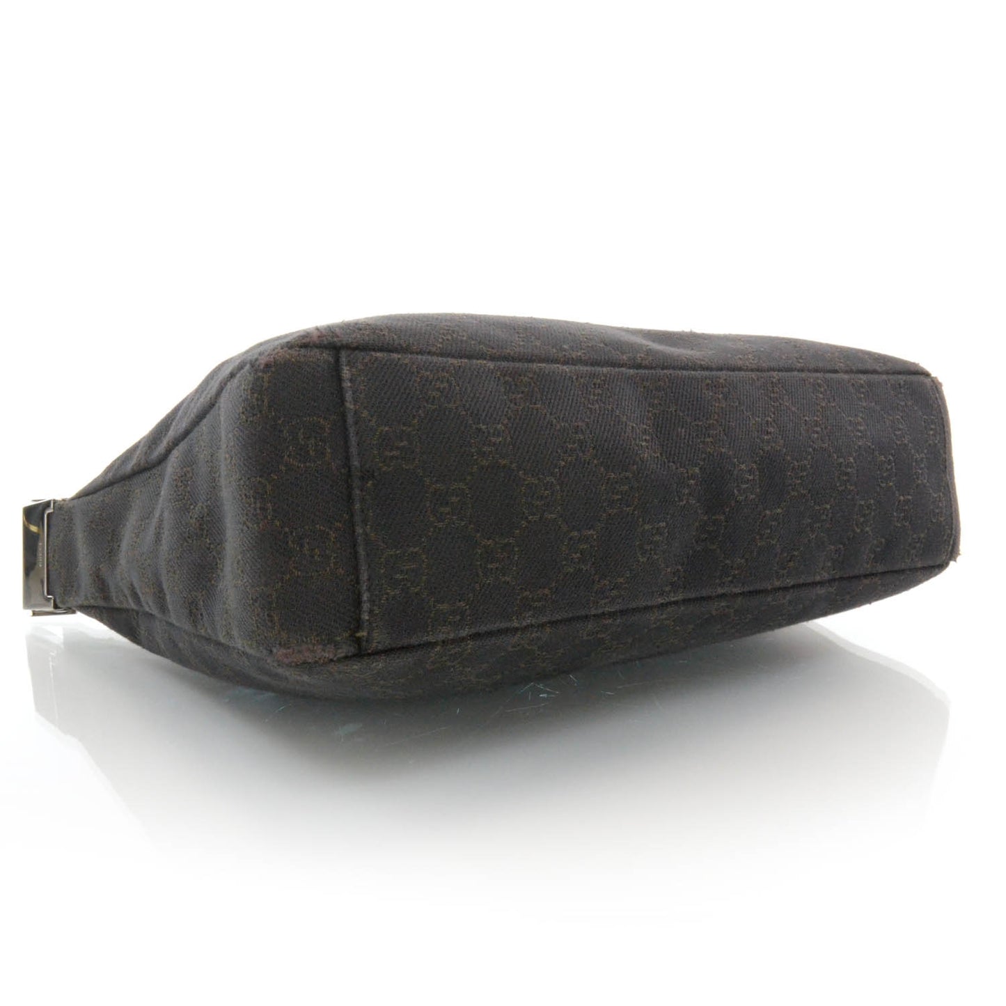 Denim Monogram Shoulder Bag Brown