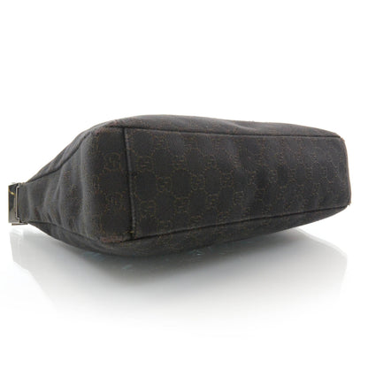 Gucci Denim Monogram Shoulder Bag Brown 4 of 9