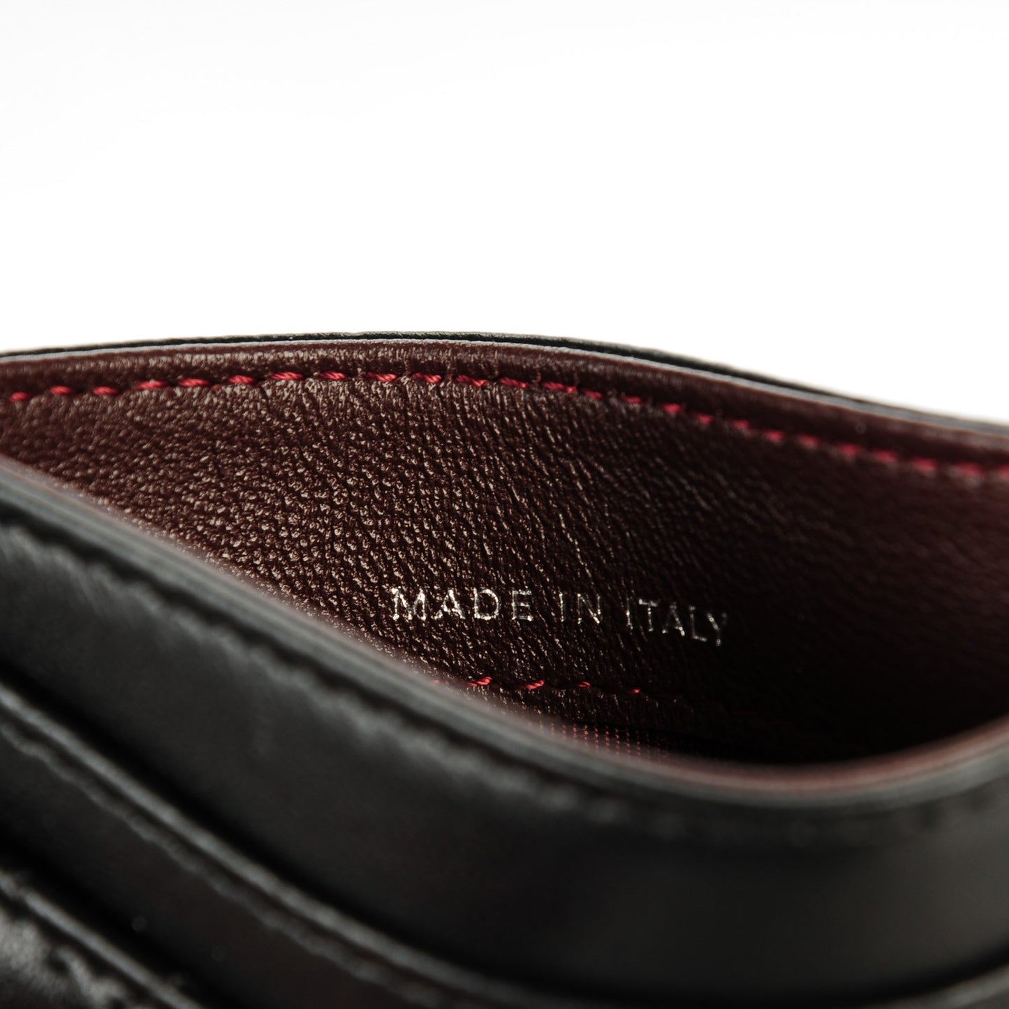 Lambskin Quilted Card Holder Black