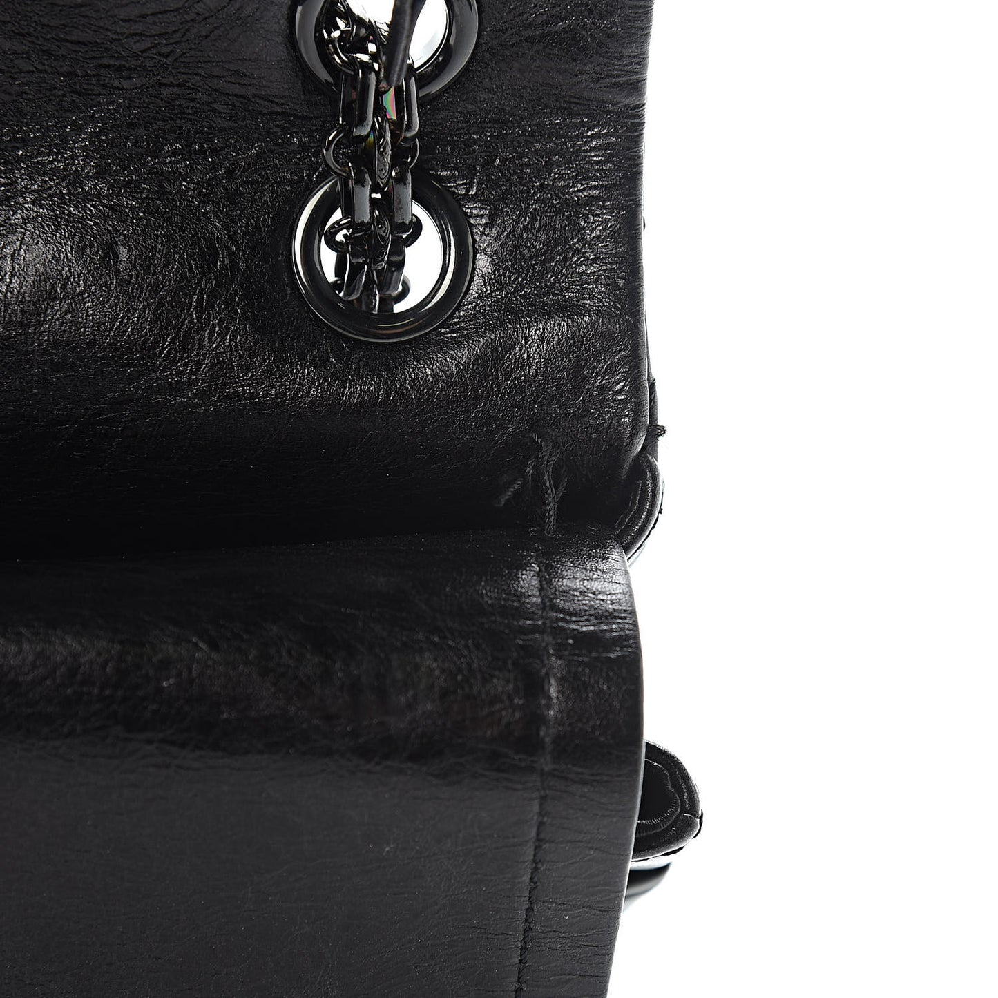 Glazed Calfskin Quilted 2.55 Reissue 226 Flap So Black