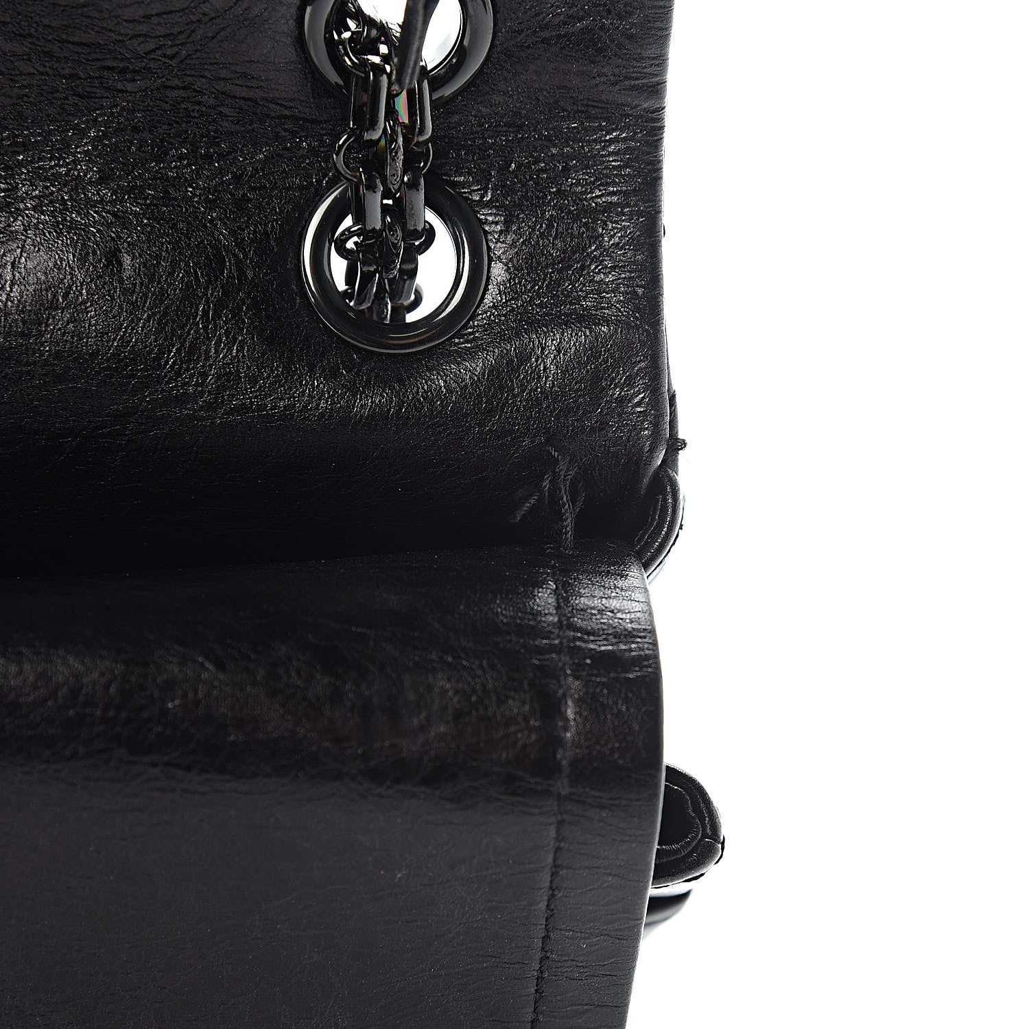 Chanel Glazed Calfskin Quilted 2.55 Reissue 226 Flap So Black 9 of 13