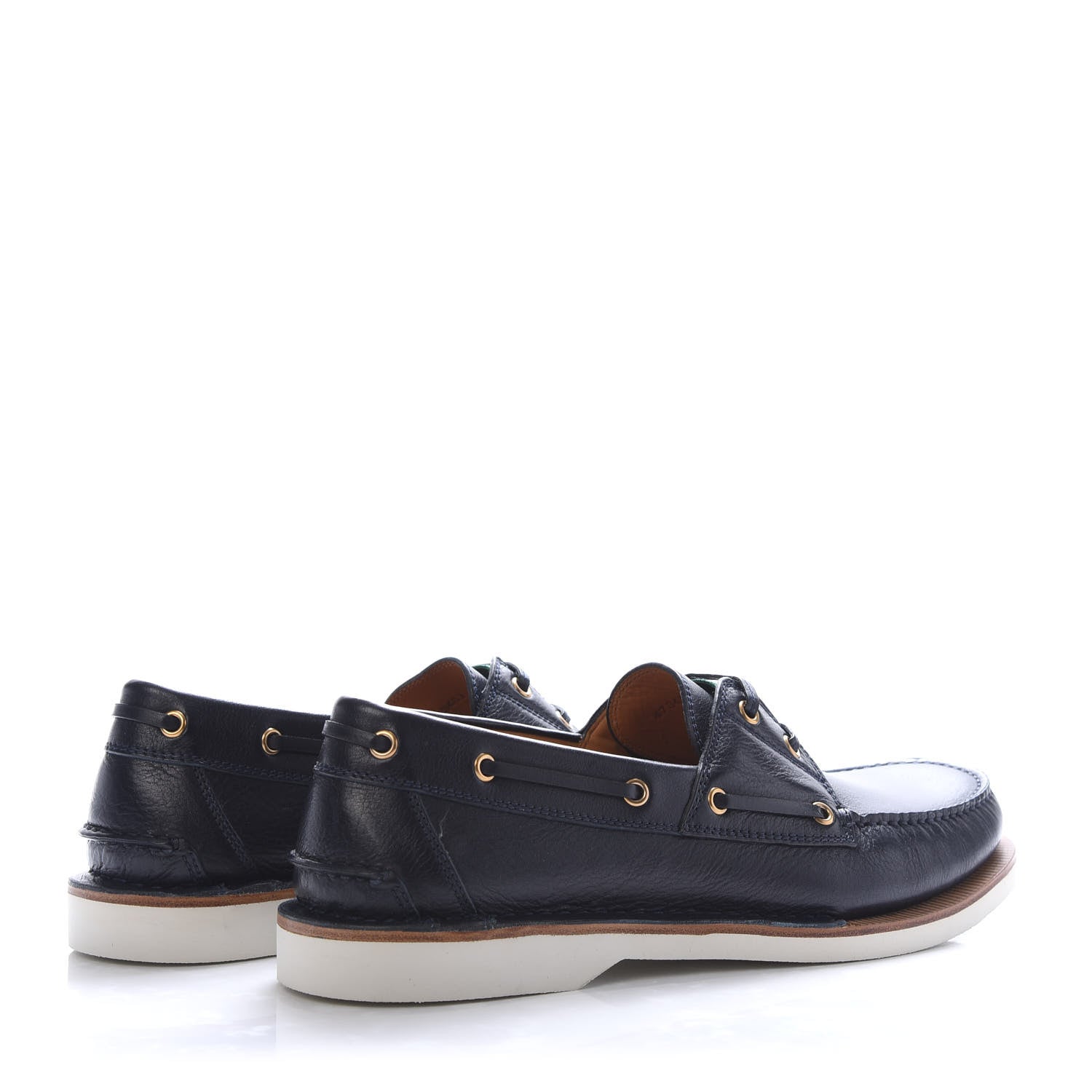 Gucci Calfskin Mens Delta Boat Loafer 10.5 Blue 4 of 9