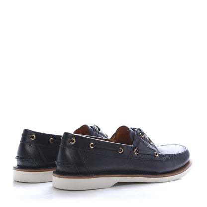 Gucci Calfskin Mens Delta Boat Loafer 10.5 Blue 4 of 9