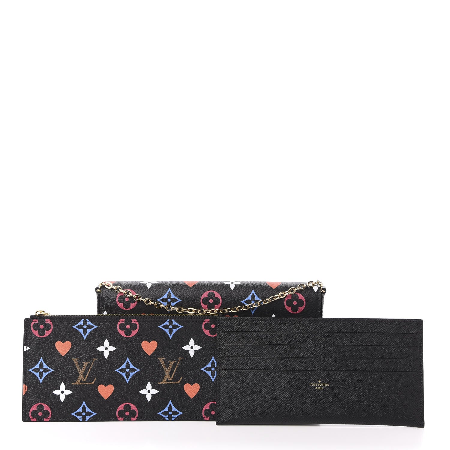 Louis Vuitton Game On Felicie Chain Wallet Black 11 of 12