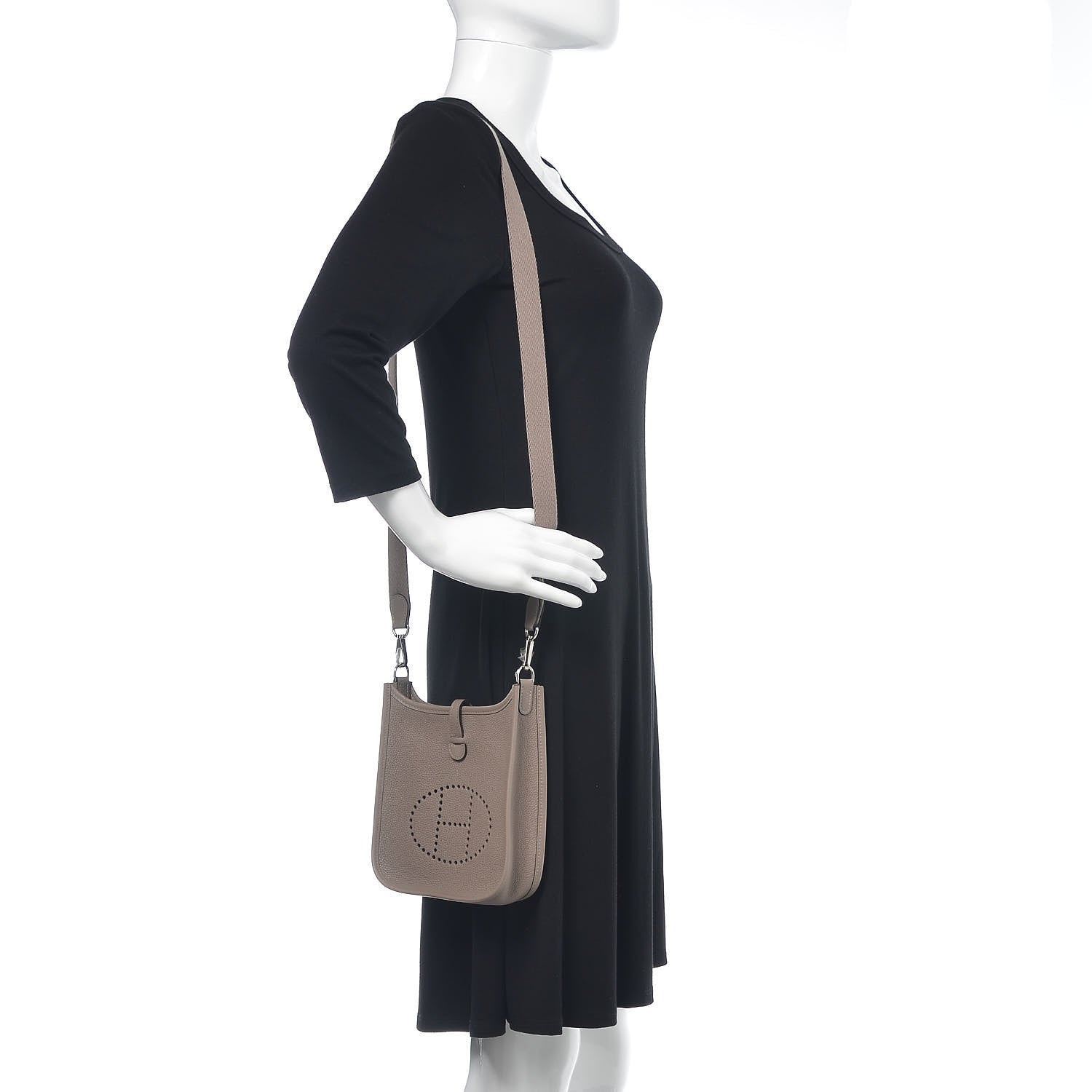 Hermes Taurillon Clemence Evelyne TPM Gris Asphalt 2 of 10