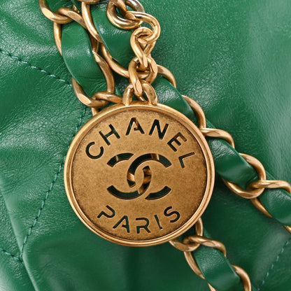 Chanel Shiny Calfskin Quilted Small Chanel 22 Green 13 of 14