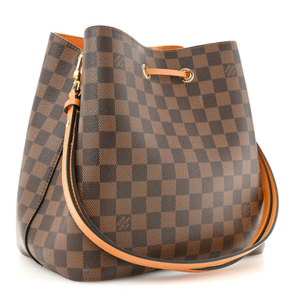 Louis Vuitton Damier Ebene Neonoe MM Safran 3 of 11