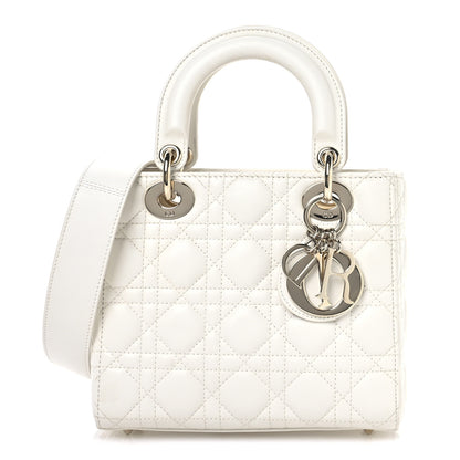 Christian Dior Lambskin Cannage Small My ABCDior Lady Dior White 8 of 10