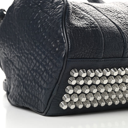 Alexander Wang Pebbled Lambskin Rocco Navy Silver Hardware 9 of 12