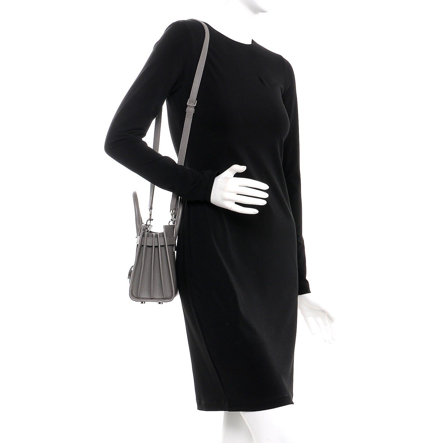 Saint Laurent Grained Calfskin Nano Sac De Jour Fog 2 of 15
