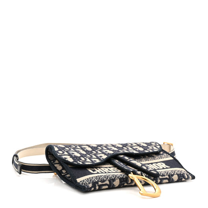 Christian Dior Oblique Slim Saddle Pouch Blue 4 of 11