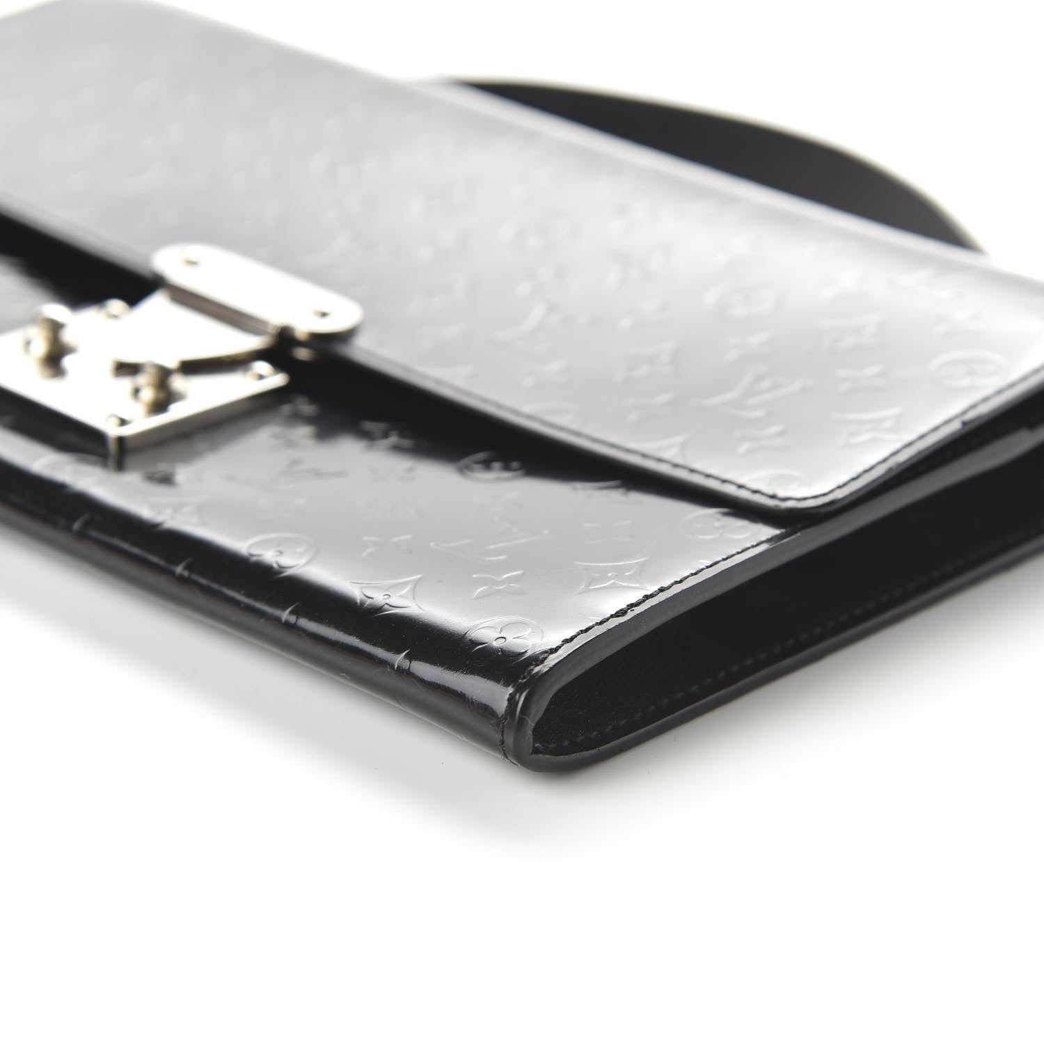 Louis Vuitton Monogram Glace Anouchka Pochette MM Black 7 of 9