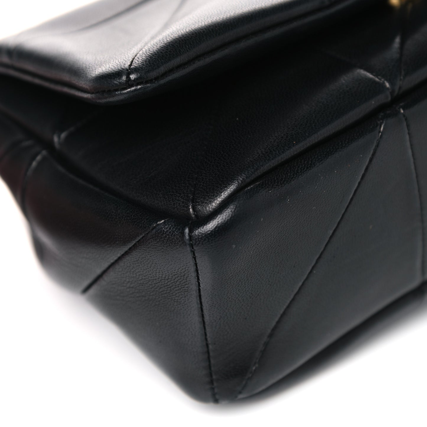 Lambskin Patchwork Monogram Small Jamie Black