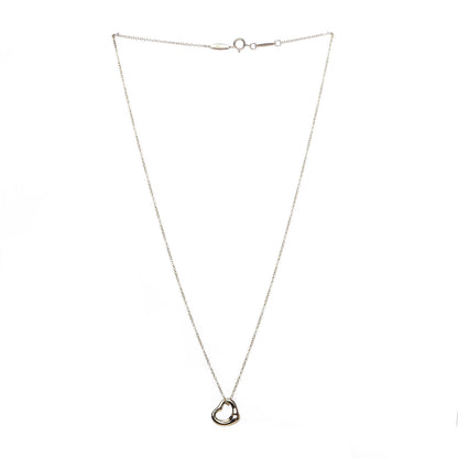Tiffany 18K Yellow Gold 11mm Elsa Peretti Open Heart Pendant Necklace 3 of 10