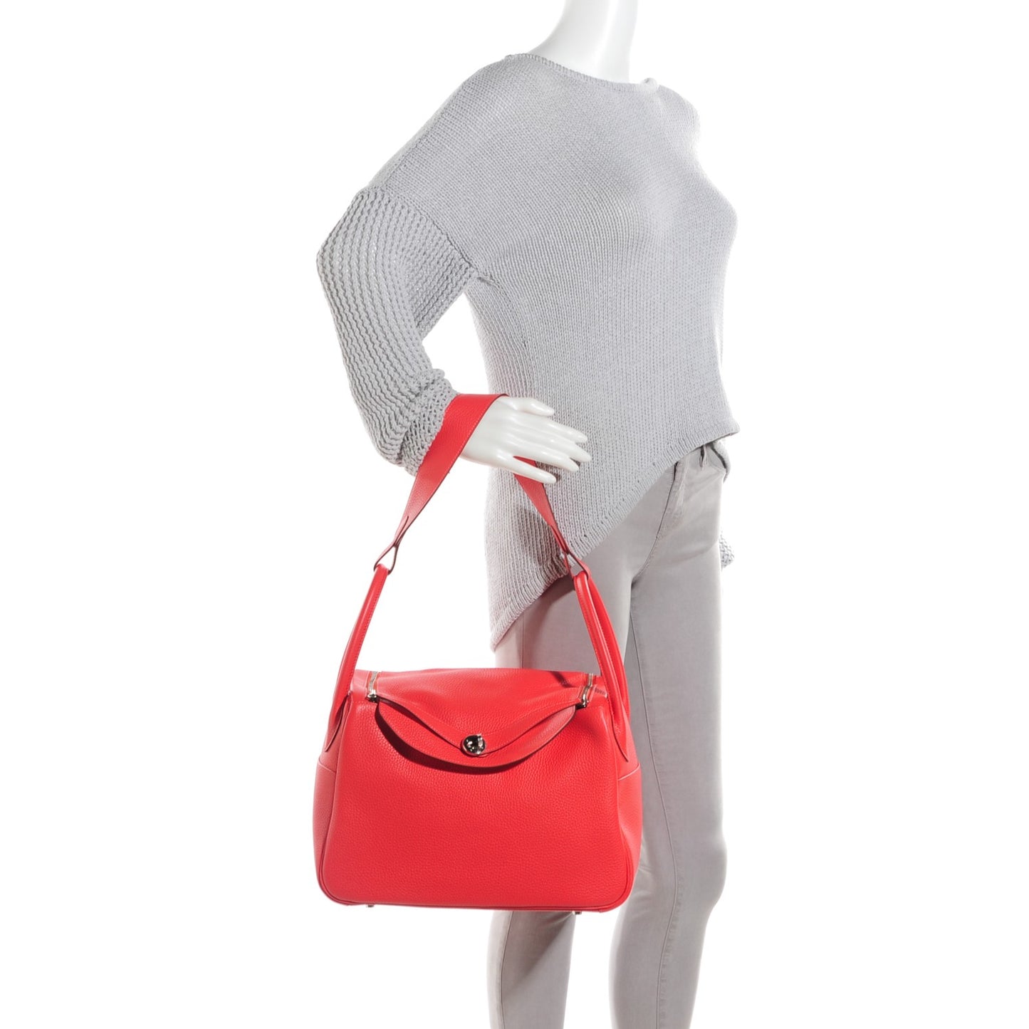 Taurillon Clemence Lindy 34 Rouge Pivoine