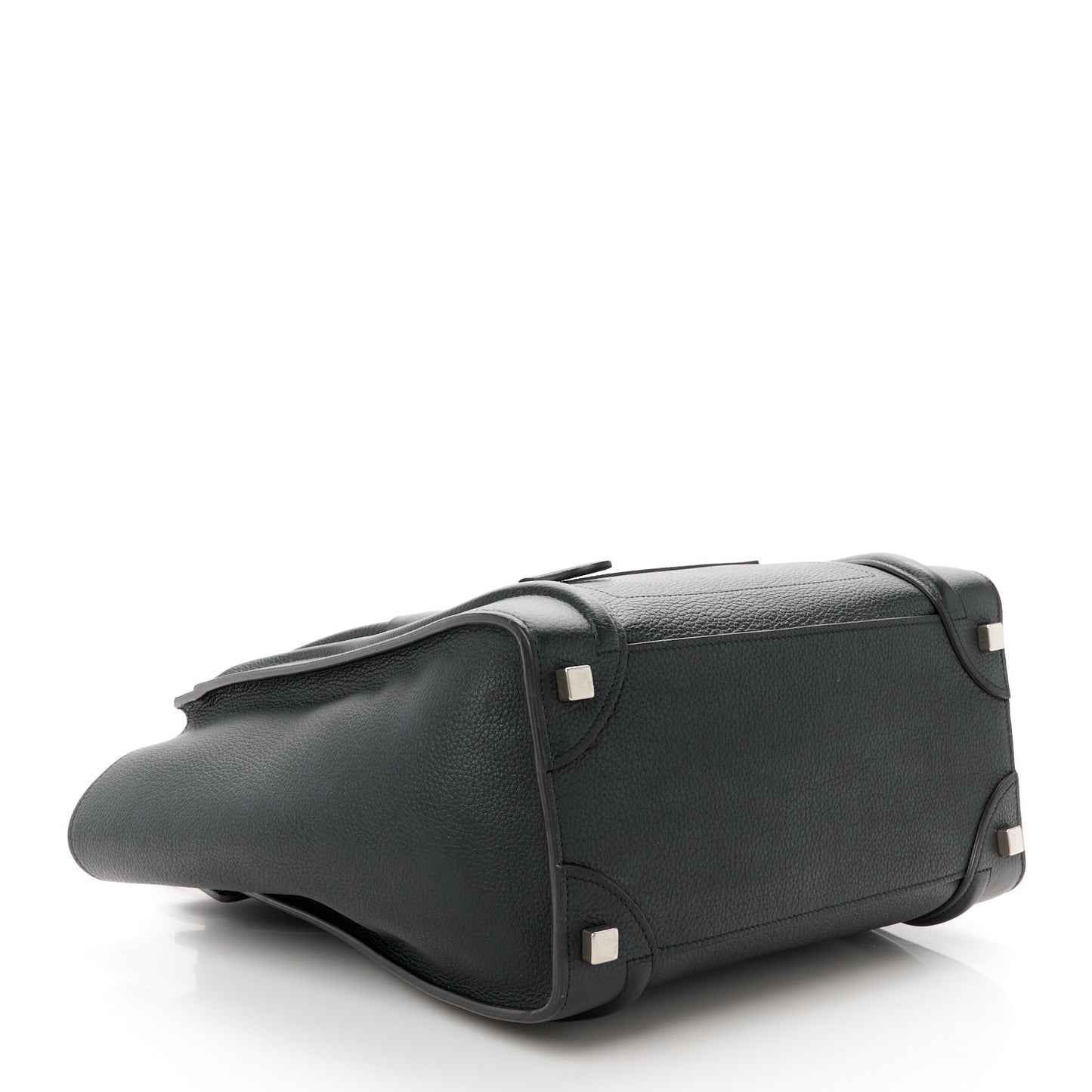 Drummed Calfskin Micro Luggage Black