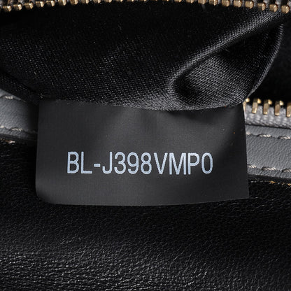 Valentino Garavani Vitello Tri-Color Medium Glam Lock Rockstud Flap Grey Blue Black 8 of 8