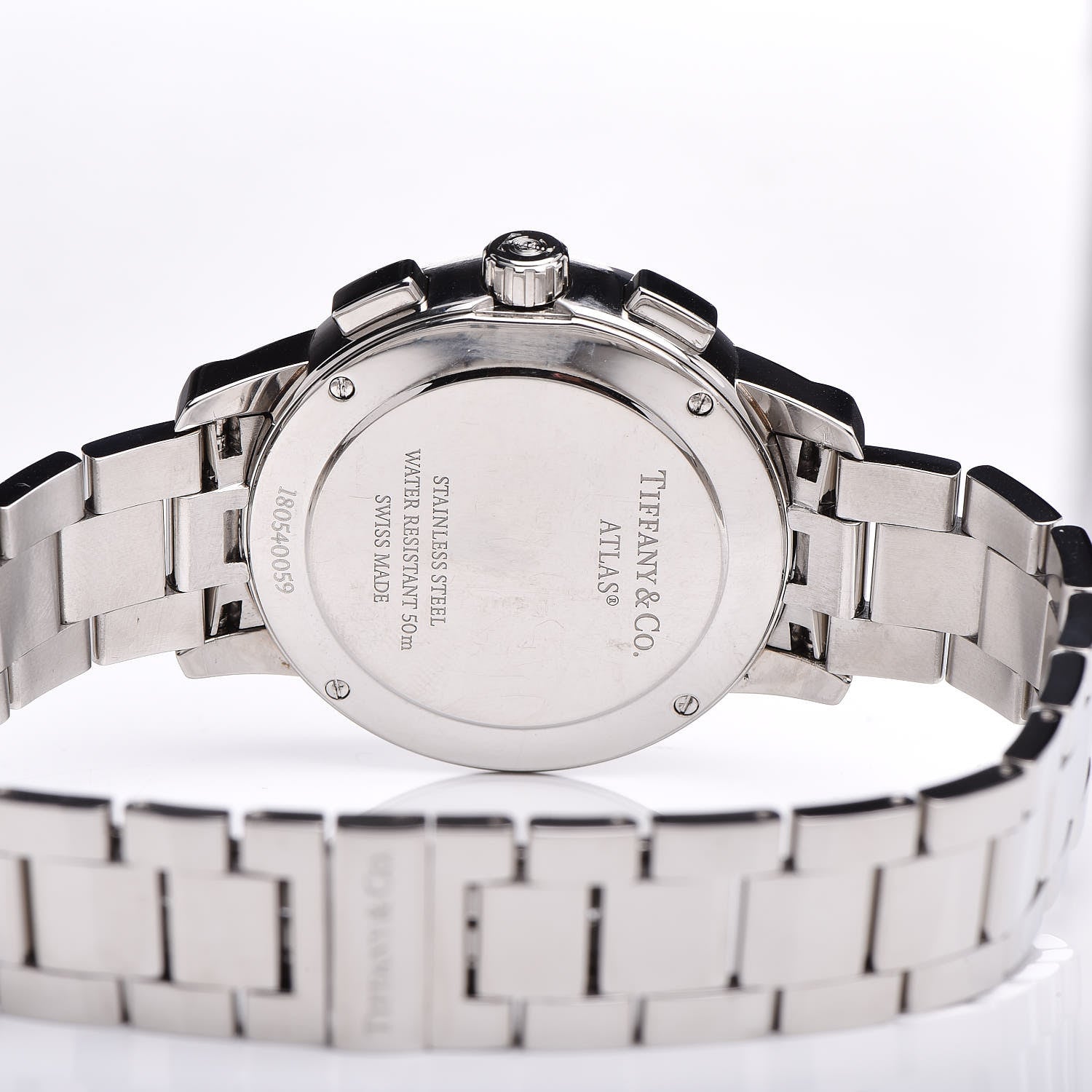 Tiffany Stainless Steel 36mm Atlas Dome Chronograph Quartz Watch 5 of 7