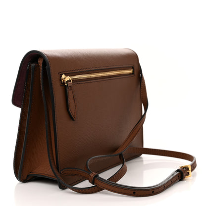 Burberry Derby Calfskin House Check Small Macken Crossbody Bag Tan 3 of 13