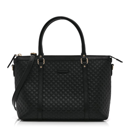 Gucci Soft Microguccissima Small Zippered Satchel Black 1 of 11