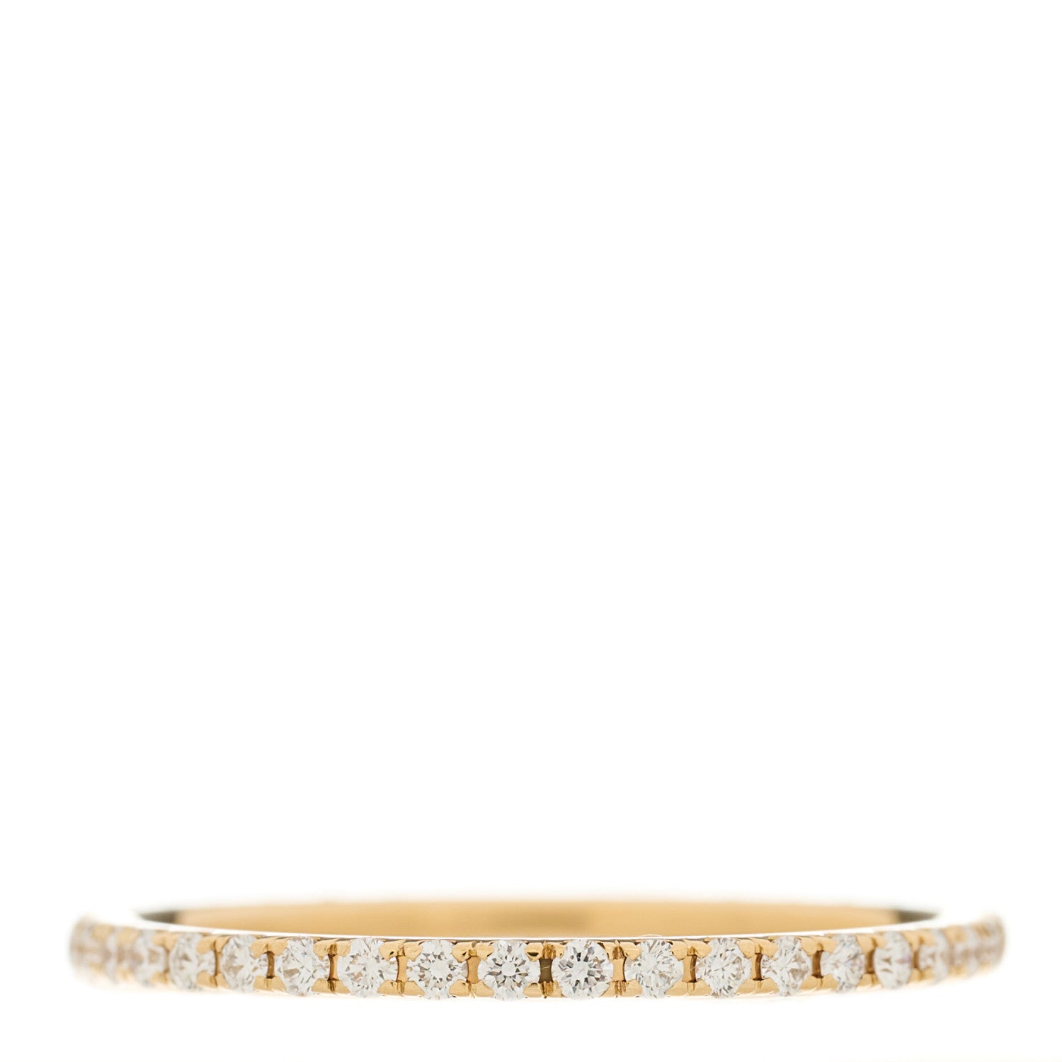 Van Cleef & Arpels 18K Yellow Gold Diamond 1.25mm Felicite Wedding Band Ring 51 5.75 1 of 6