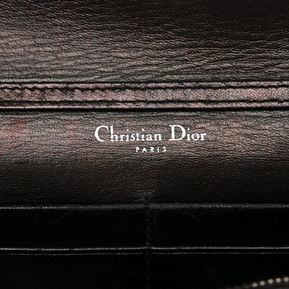 Christian Dior Grained Calfskin Diorama Wallet on Chain Pouch Black 6 of 11