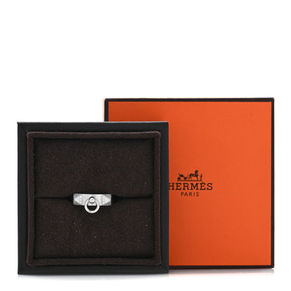Hermes 18K White Gold Diamond Collier De Chien PM Ring 51 5.75 5 of 5
