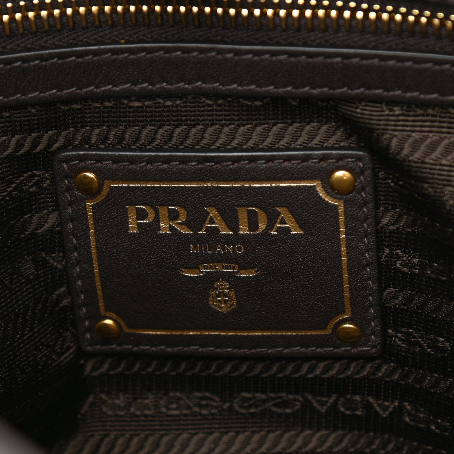 Prada Tessuto Nylon Soft Calf Small Tote Bruciato 5 of 8