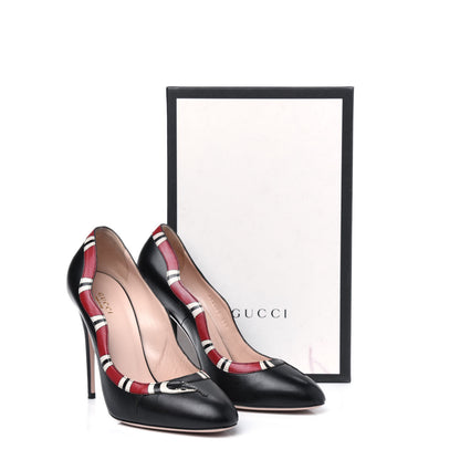 Gucci Malaga Kid Kingsnake Pumps 39.5 Black 16 of 16