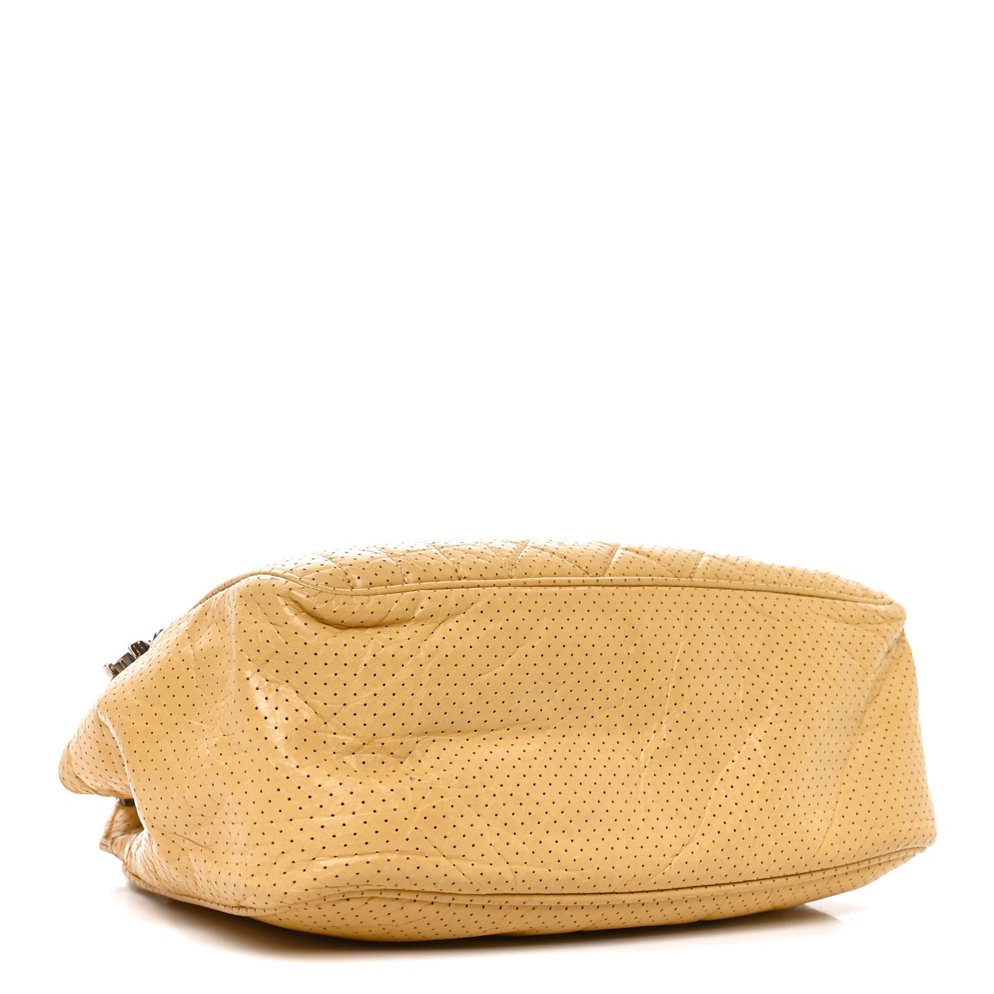Calfskin Perforated 50's Satchel Yellow