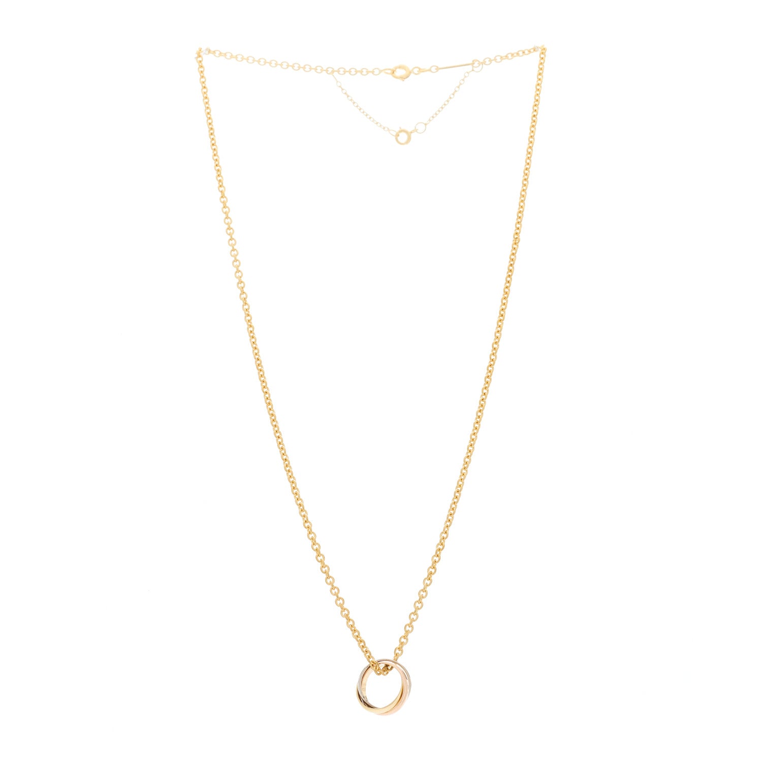 Cartier 18K Pink Yellow White Gold Baby Trinity Pendant Necklace 2 of 5