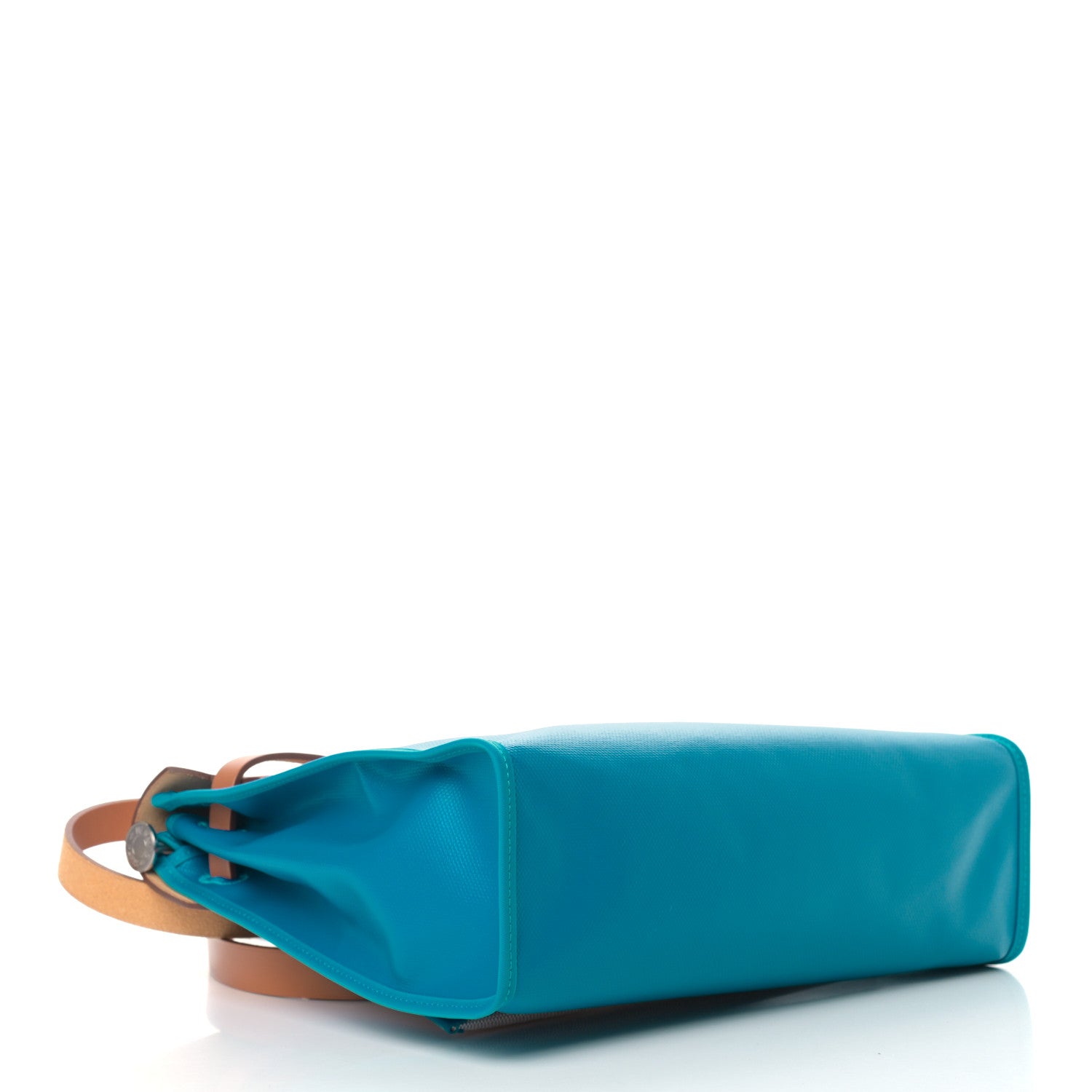 Hermes Vache Hunter Toile Herbag Zip 31 PM Bleu Natural 4 of 11