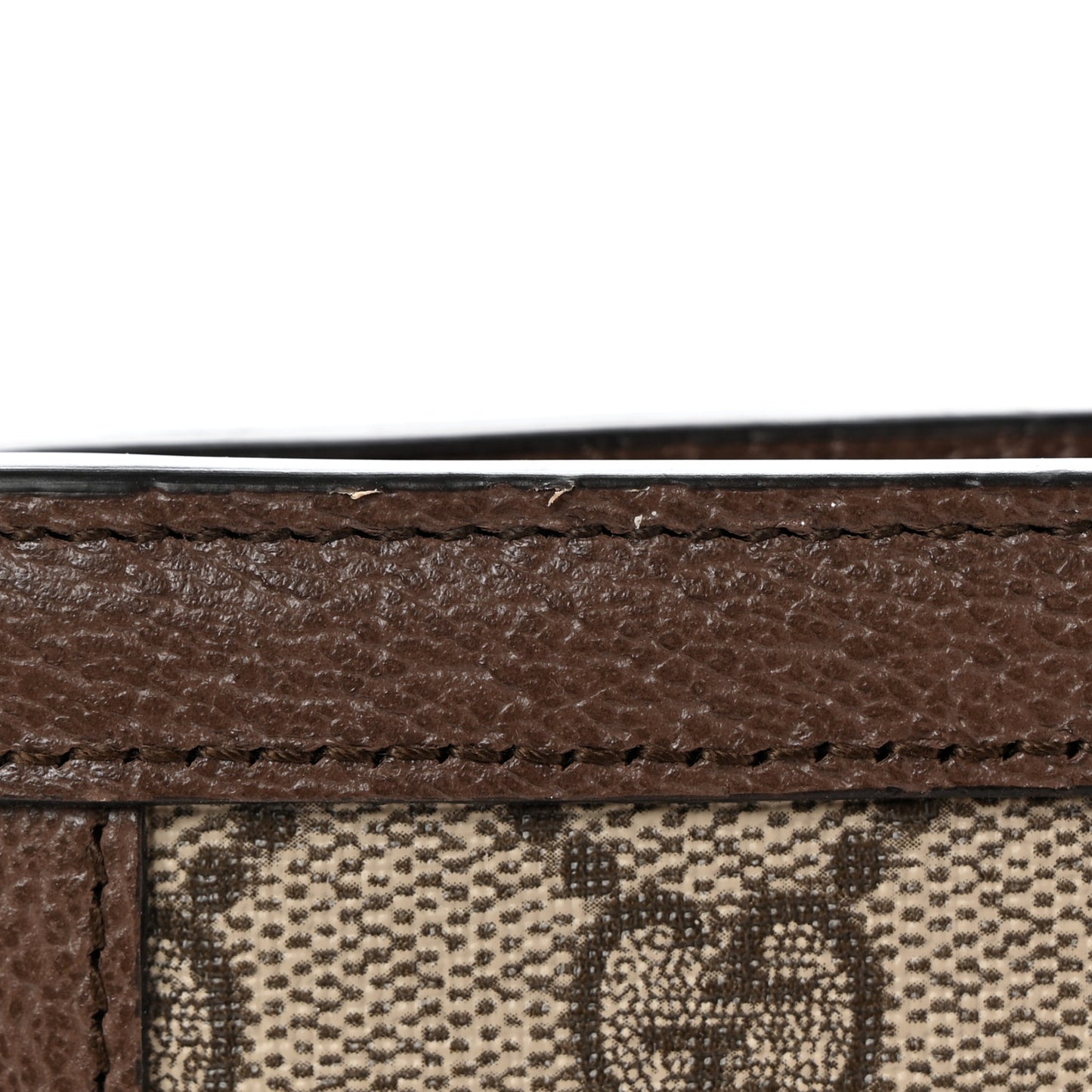 GG Supreme Monogram Web Ophidia Pouch Brown