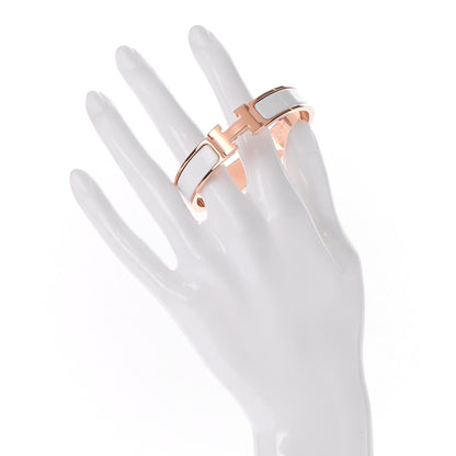Hermes Enamel Narrow Clic Clac H Bracelet PM White 2 of 4