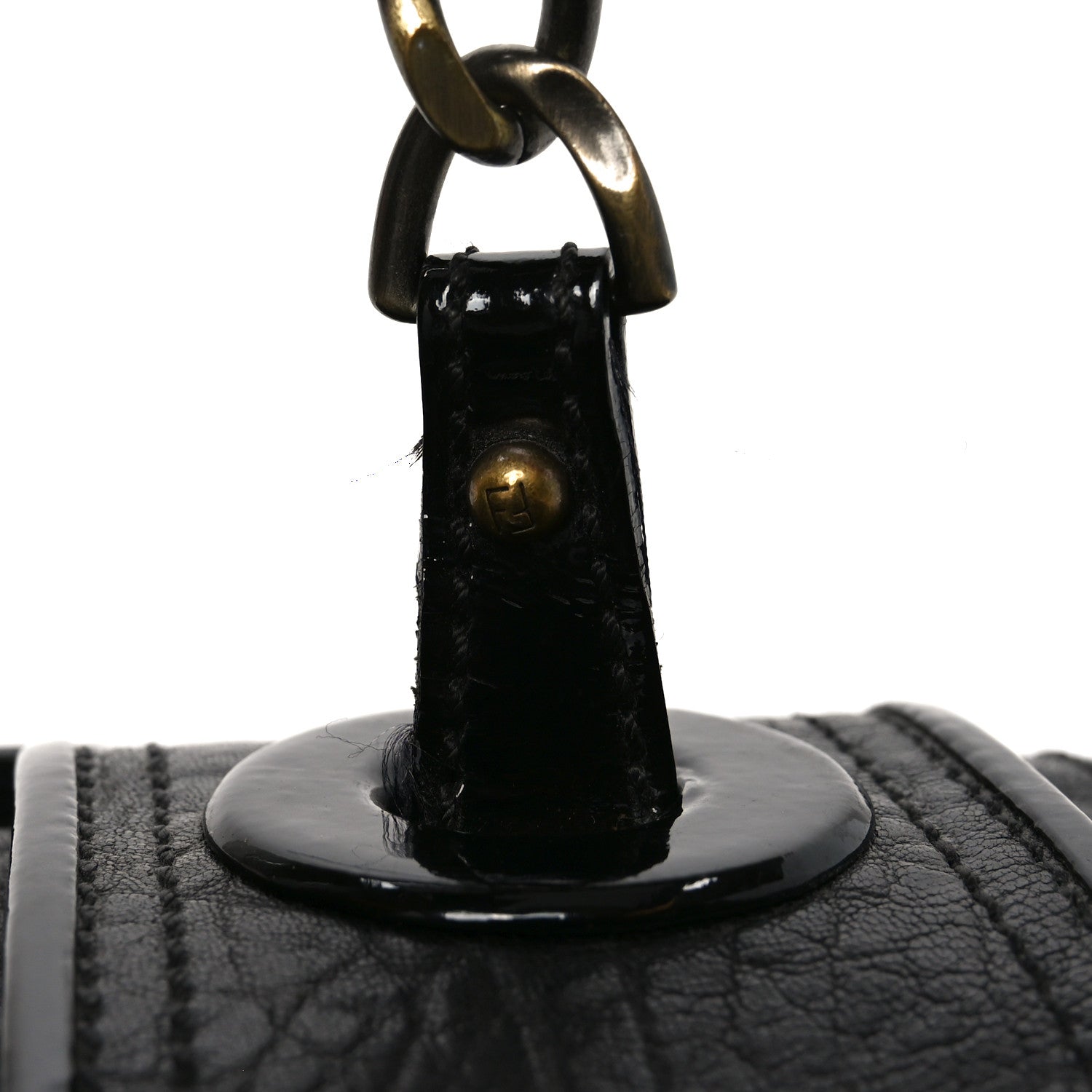 Fendi Nappa Patent B Bag Black 11 of 13